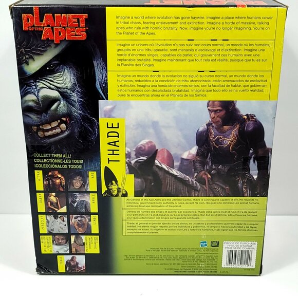 2001 Vintage Planet of the Apes THADE with Battle Steed Action Figure Hasbro - Picture 8 of 9
